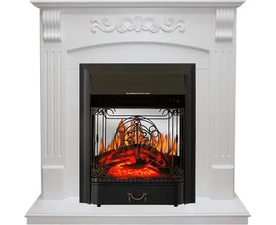 Каминокомплект Royal Flame Sorrento Белый дуб с очагом Majestic FX M Black