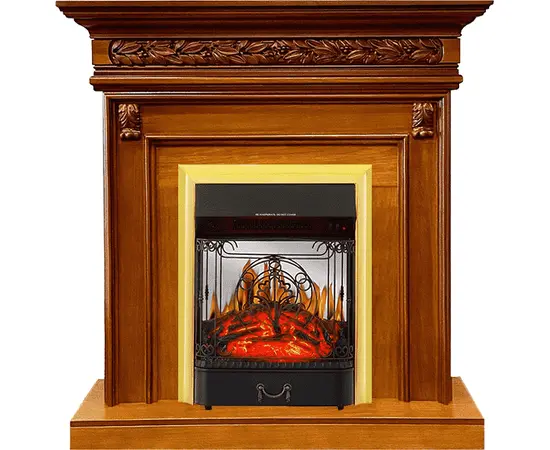 Каминокомплект Royal Flame Valletta Орех с очагом Majestic FX M Brass