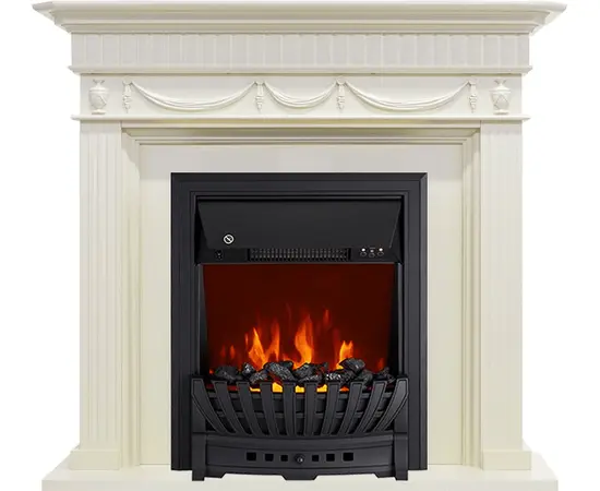Каминокомплект Royal Flame Corfu Слоновая кость с очагом Aspen Black