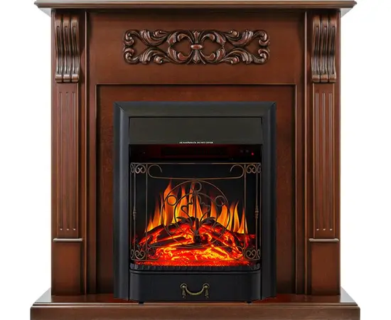 Каминокомплект Royal Flame Venice Махагон коричневый антик с очагом Majestic FX Black