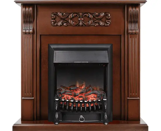 Каминокомплект Royal Flame Venice Махагон коричневый антик с очагом Fobos FX Black