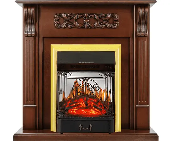 Каминокомплект Royal Flame Venice Махагон коричневый антик с очагом Majestic FX M Brass Каминокомплект Royal Flame Venice Махагон коричневый антик с очагом Majestic FX M Brass