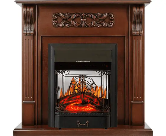 Каминокомплект Royal Flame Venice Махагон коричневый антик с очагом Majestic FX M Black