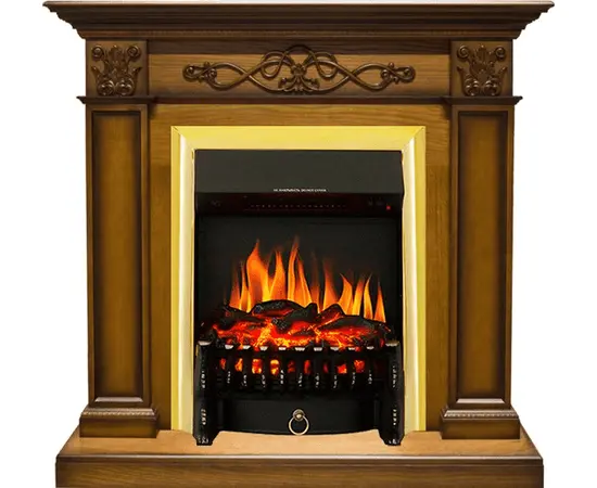Каминокомплект Royal Flame Verona Дуб антик с очагом Fobos FX Brass