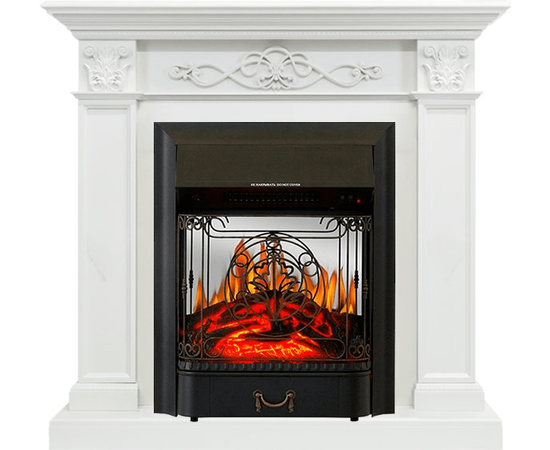 Каминокомплект Royal Flame Verona Белый дуб с очагом Majestic FX M Black