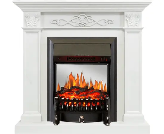Каминокомплект Royal Flame Verona Белый дуб с очагом Fobos FX M Black
