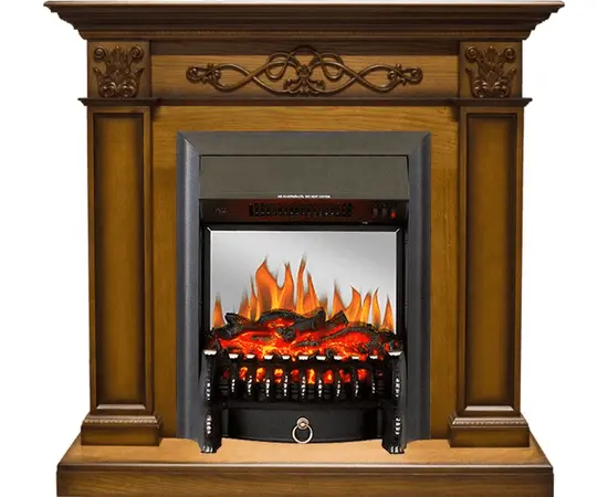 Каминокомплект Royal Flame Verona Дуб антик с очагом Fobos FX M Black