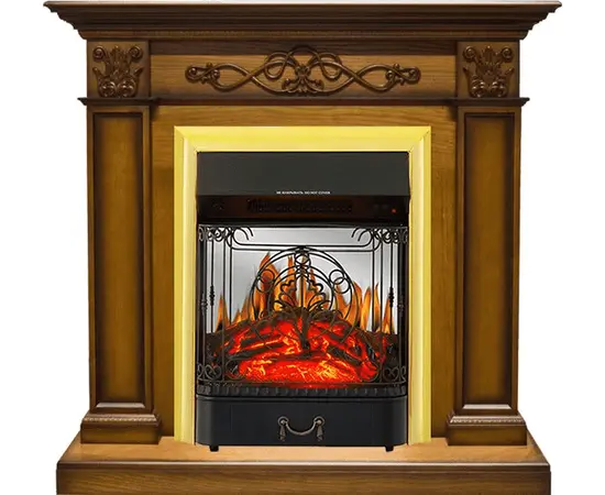Каминокомплект Royal Flame Verona Дуб антик с очагом Majestic FX M Brass