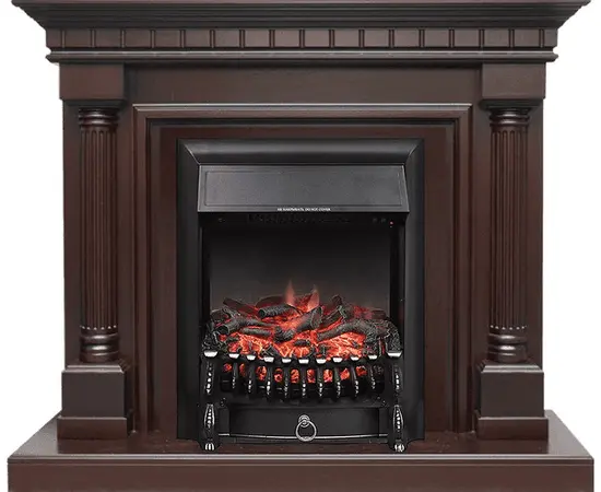 Каминокомплект Royal Flame Dallas Темный дуб с очагом Fobos FX Black Каминокомплект Royal Flame Dallas Темный дуб с очагом Fobos FX Black
