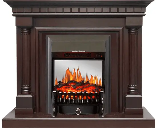 Каминокомплект Royal Flame Dallas Темный дуб с очагом Fobos FX M Black