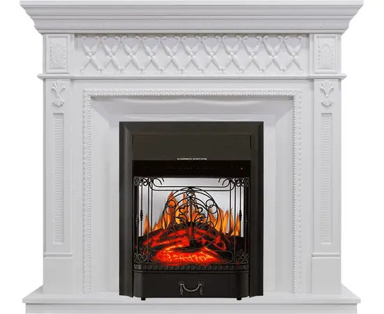 Каминокомплект Royal Flame Alexandria Белый дуб с очагом Majestic FX M Black