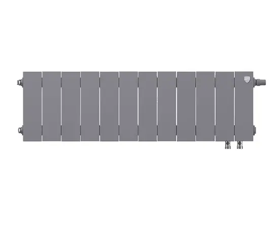 Royal Thermo PianoForte 200/Silver Satin х12 VD, Количество секций (шт): 12, Межосевое расстояние (мм): 200, Подключение: Нижнее, - 2