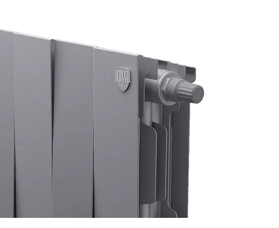 Royal Thermo PianoForte 200/Silver Satin х16 VD, Количество секций (шт): 16, Межосевое расстояние (мм): 200, Подключение: Нижнее, - 4