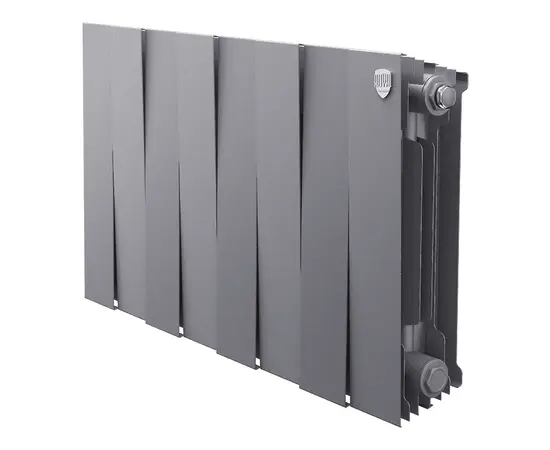 Royal Thermo PianoForte 300/Silver Satin х12, Количество секций (шт): 12, Межосевое расстояние (мм): 300, Подключение: Боковое