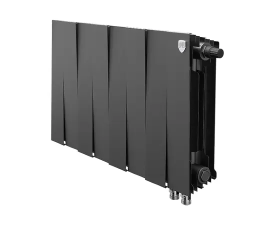 Royal Thermo PianoForte 300/Noir Sable х12 VD, Количество секций (шт): 12, Межосевое расстояние (мм): 300, Подключение: Нижнее