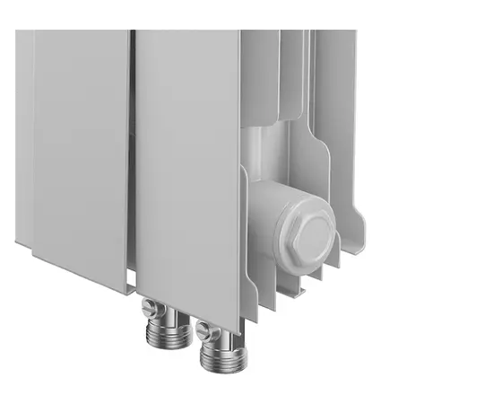 Royal Thermo PianoForte 500/Bianco Traffico х12 VD, Количество секций (шт): 12, Межосевое расстояние (мм): 500, Подключение: Нижнее, - 4