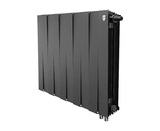 Royal Thermo PianoForte 500/Noir Sable х12 VD, Количество секций (шт): 12, Межосевое расстояние (мм): 500, Подключение: Нижнее