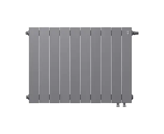 Royal Thermo PianoForte 500/Silver Satin х6 VD, Количество секций (шт): 6, Межосевое расстояние (мм): 500, Подключение: Нижнее, - 2