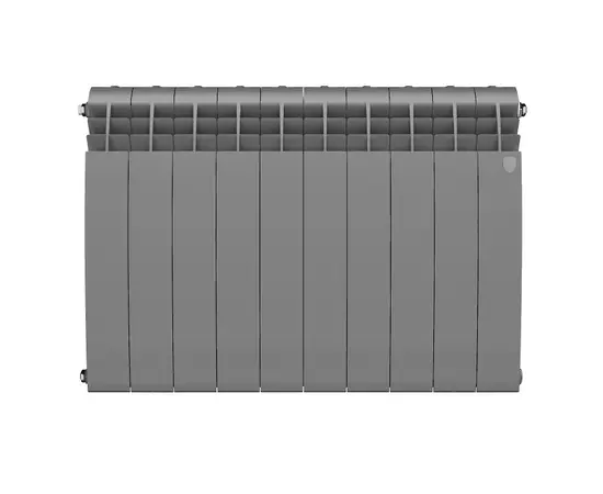 Royal Thermo BiLiner 500 Silver Satin х12, Количество секций (шт): 12, Межосевое расстояние (мм): 500, Подключение: Боковое, - 2