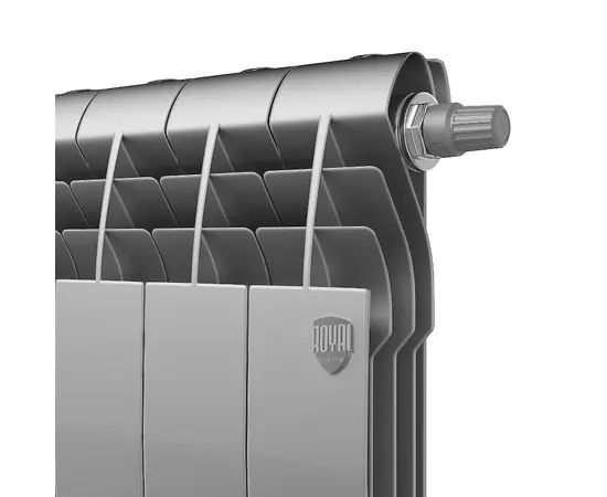 Royal Thermo BiLiner 500 Silver Satin х12 VD, Количество секций (шт): 12, Межосевое расстояние (мм): 500, Подключение: Нижнее, - 4