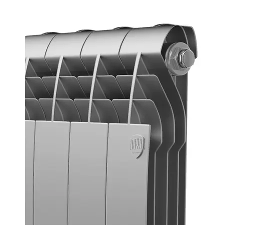 Royal Thermo BiLiner 350 Silver Satin х12, Количество секций (шт): 12, Межосевое расстояние (мм): 350, Подключение: Боковое, - 4