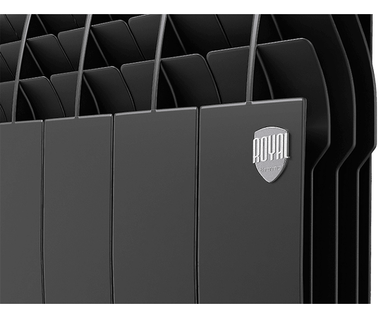 Royal Thermo BiLiner 350 Noir Sable VD х10, Количество секций вариация радиаторы: 10, Межосевое расстояние (мм): 350, Подключение: Нижнее, Цвет: Чёрный, - 3