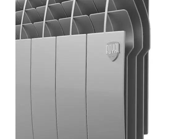 Royal Thermo BiLiner 350 Silver Satin VD х10, Количество секций (шт): 10, Межосевое расстояние (мм): 350, Подключение: Нижнее, - 3