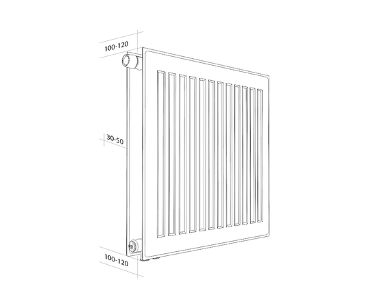 Royal Thermo Ventil Hygiene VH10-400-500, Высота (мм): 400, Ширина (мм): 500, Глубина (мм): 47, - 2