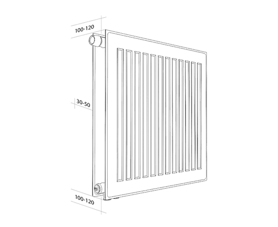 Royal Thermo Ventil Hygiene VH20-500-1400 Silver Satin, Высота (мм): 500, Ширина (мм): 1400, Глубина (мм): 97, - 2