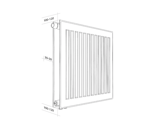 Royal Thermo Ventil Hygiene VH30-300-1100, Высота (мм): 300, Ширина (мм): 1100, Глубина (мм): 151, - 2