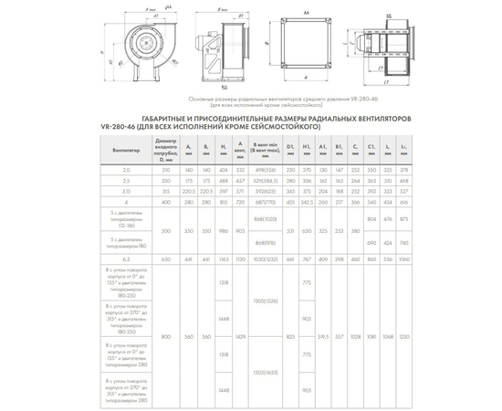 Nevatom VR-280-46-8,0-DU600-37,0/1000-1-0-P0, Исполнение: Дымоудаления ДУ 600 ºС, - 6