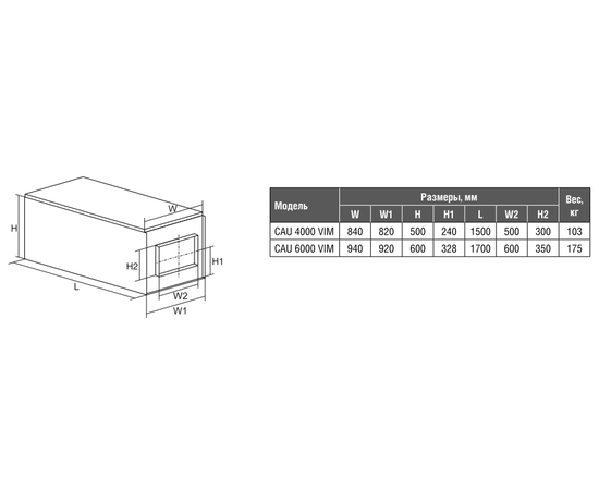 Shuft CAU 4000/3-15,0/3 VIM, Мощность нагревателя (кВт): 15, Производительность (м³/ч): 4550, - 2