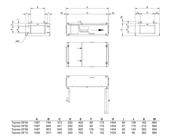 Systemair Topvex SF12 EL 45,0 кВт, Мощность нагревателя (кВт): 45, Производительность (м³/ч): 5400, - 2