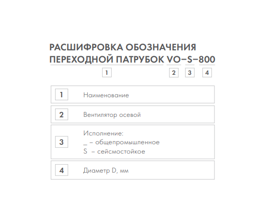 Переходной патрубок VO-400, Диаметр: 400 мм, - 4