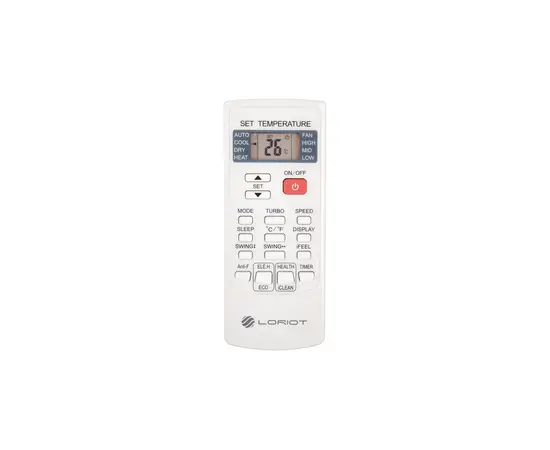 Loriot LAC-36ACF, Рекомендуемая площадь и мощность: 105 м² - 10,5 кВт, - 3