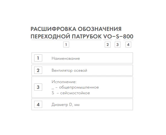 Переходной патрубок VO-800, Диаметр: 800 мм, - 4 Переходной патрубок VO-800, Диаметр: 800 мм, - 4