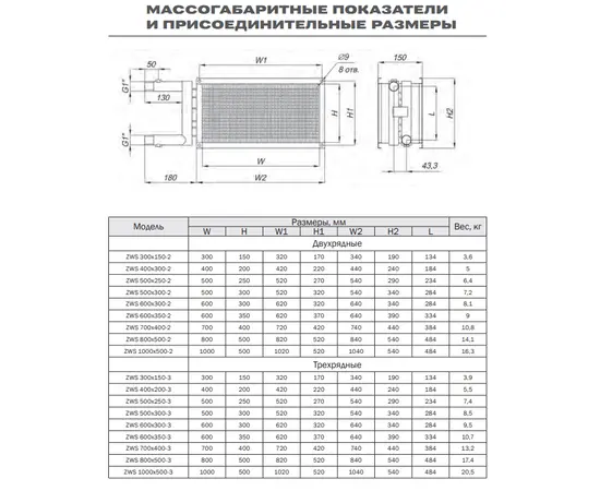 Zilon ZWS 1000x500-2, Типоразмер (мм): 1000х500, Мощность: 140 кВт, - 3