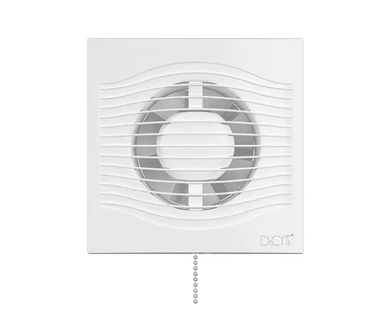 Diciti Slim 5C-02, Диаметр: 125 мм, Цвет: Белый, Управление: Шнурковое, Датчик влажности, таймер и фотодатчик: Нет