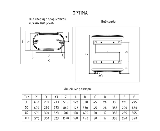 Thermex Optima 50, Объем, л: 50, - 9