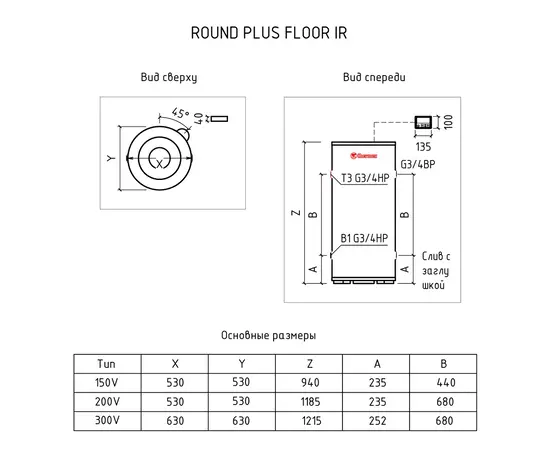 Thermex IR 300 V, Объем, л: 300, - 2
