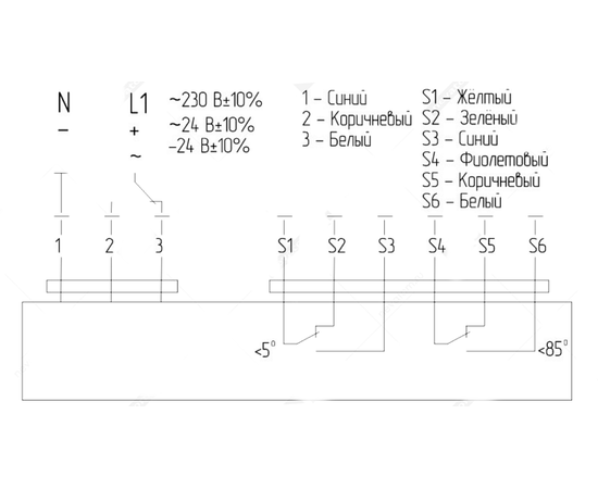 Nevatom KPNZ-90-300*200-F2-VN-MN220-ML-04, Типоразмер (мм): 300х200, Тип: Многолопаточные, Предел огнестойкости вариация: EI90, Расположение привода: Внутри корпуса, - 5